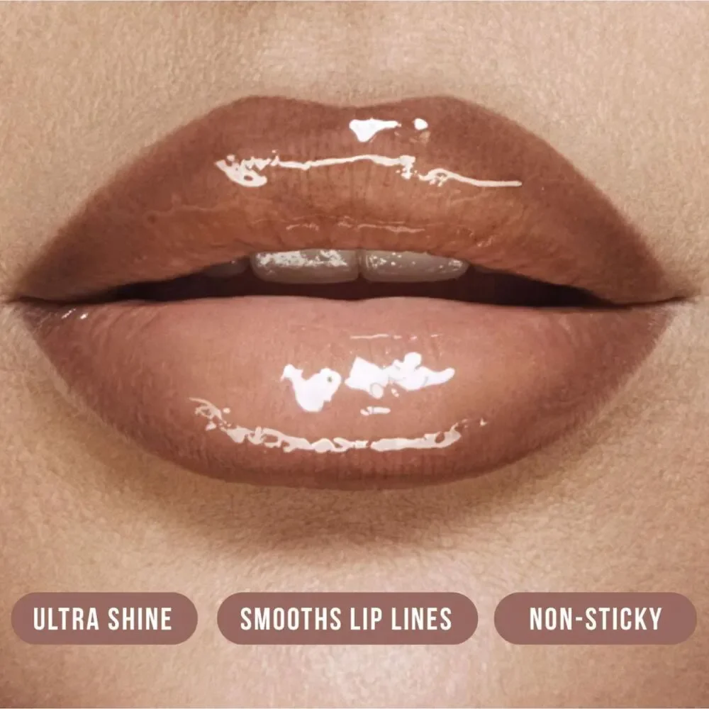 NIB Huda Beauty Faux Filler Extra Shine Lip Gloss in Sugar Baby